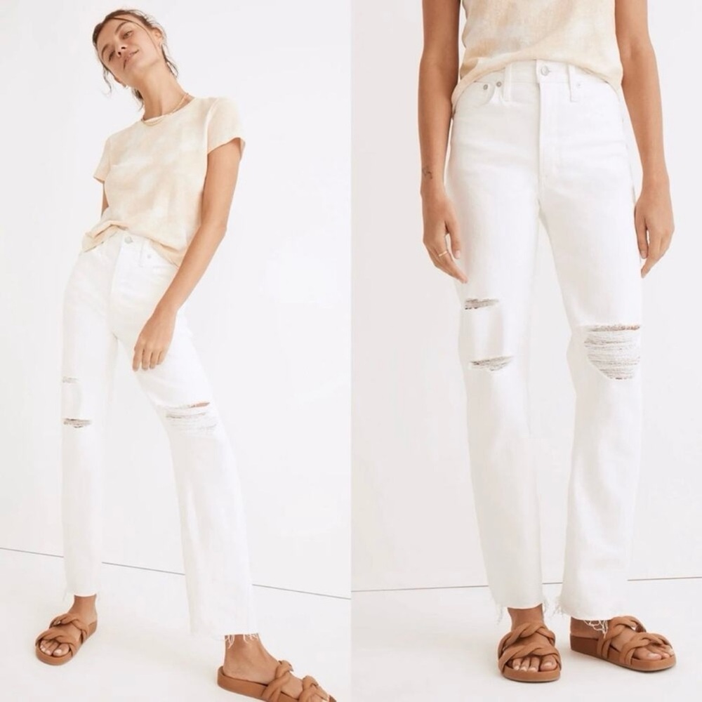 Madewell The Perfect Vintage Straight Jean White Size 26
